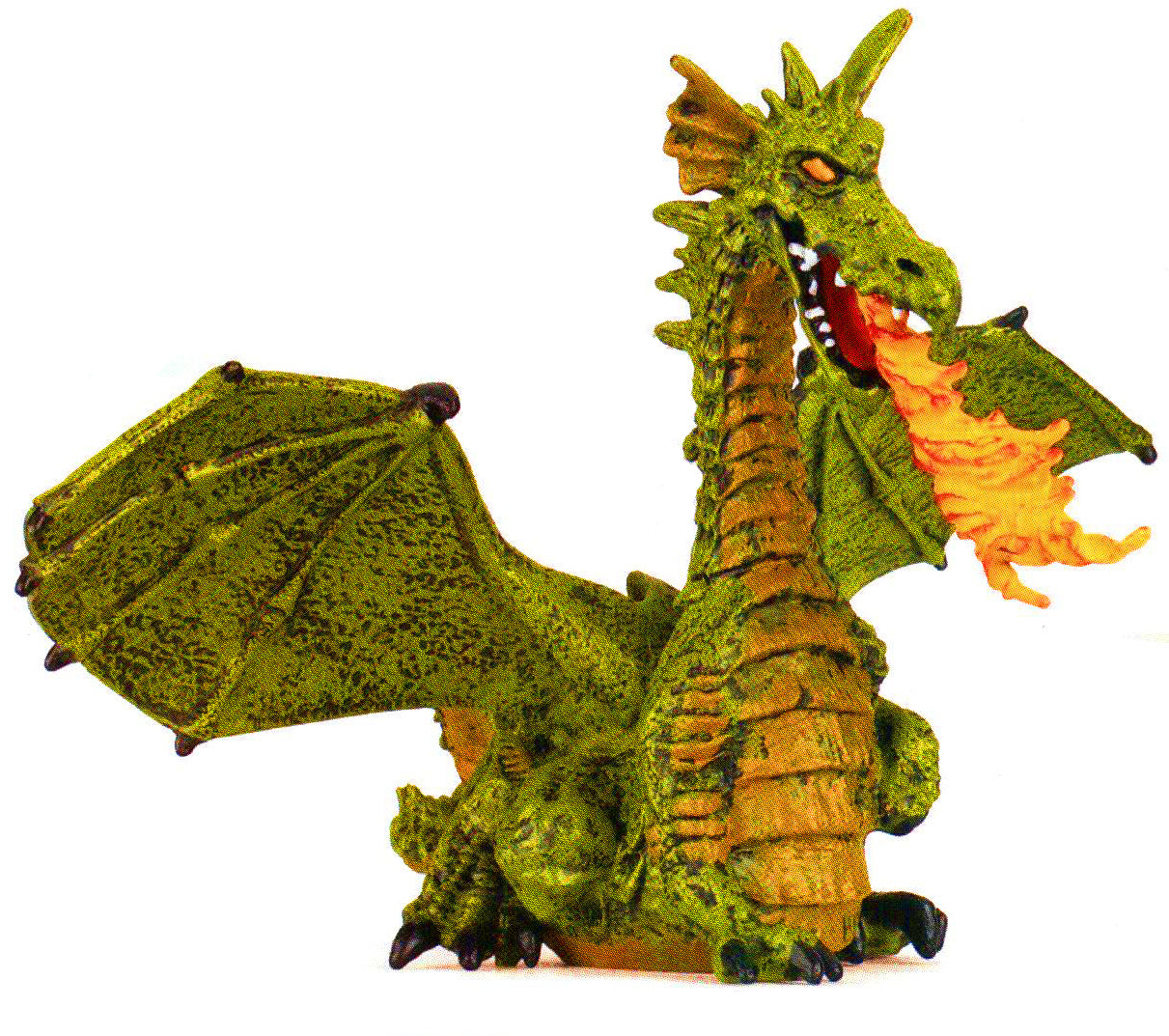Winged Green Dragon w/ Flame